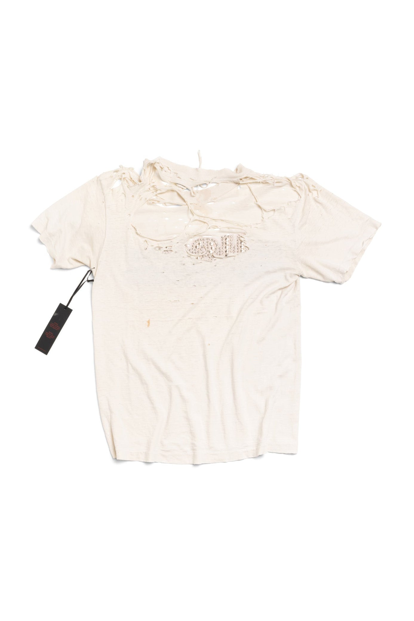 Vintage USC Trojans Distressed T-Shirt with Hand-embellished Rhinestones - Xia Office