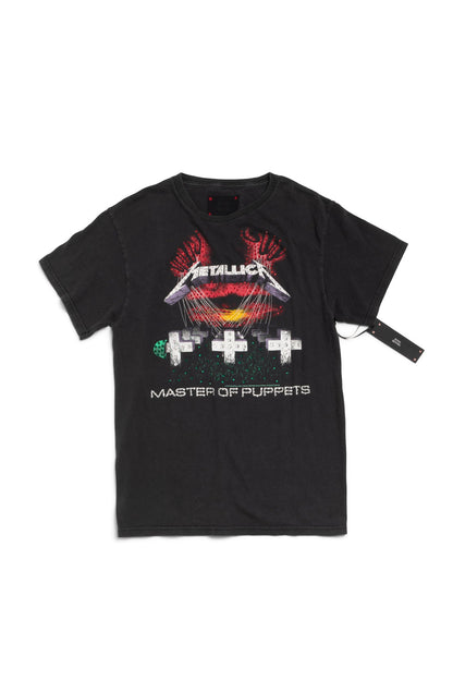 Vintage Metallica Masters Of Puppet T-Shirt with Hand-embellished Rhinestones - Xia Office