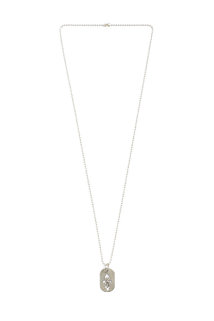 Chrome Hearts Fleur de Lis Dagger Dog Tag Pendant With Ball Chain - Xia Office