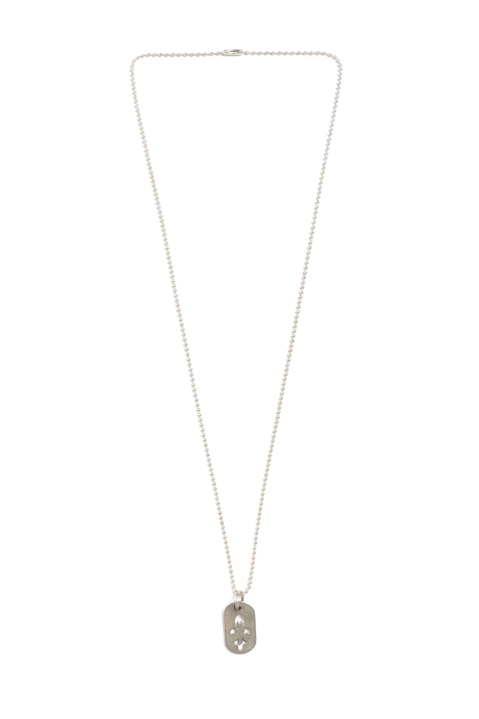 Chrome Hearts Fleur de Lis Dagger Dog Tag Pendant With Ball Chain - Xia Office