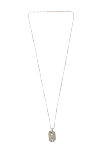 Chrome Hearts Fleur de Lis Dagger Dog Tag Pendant With Ball Chain - Xia Office