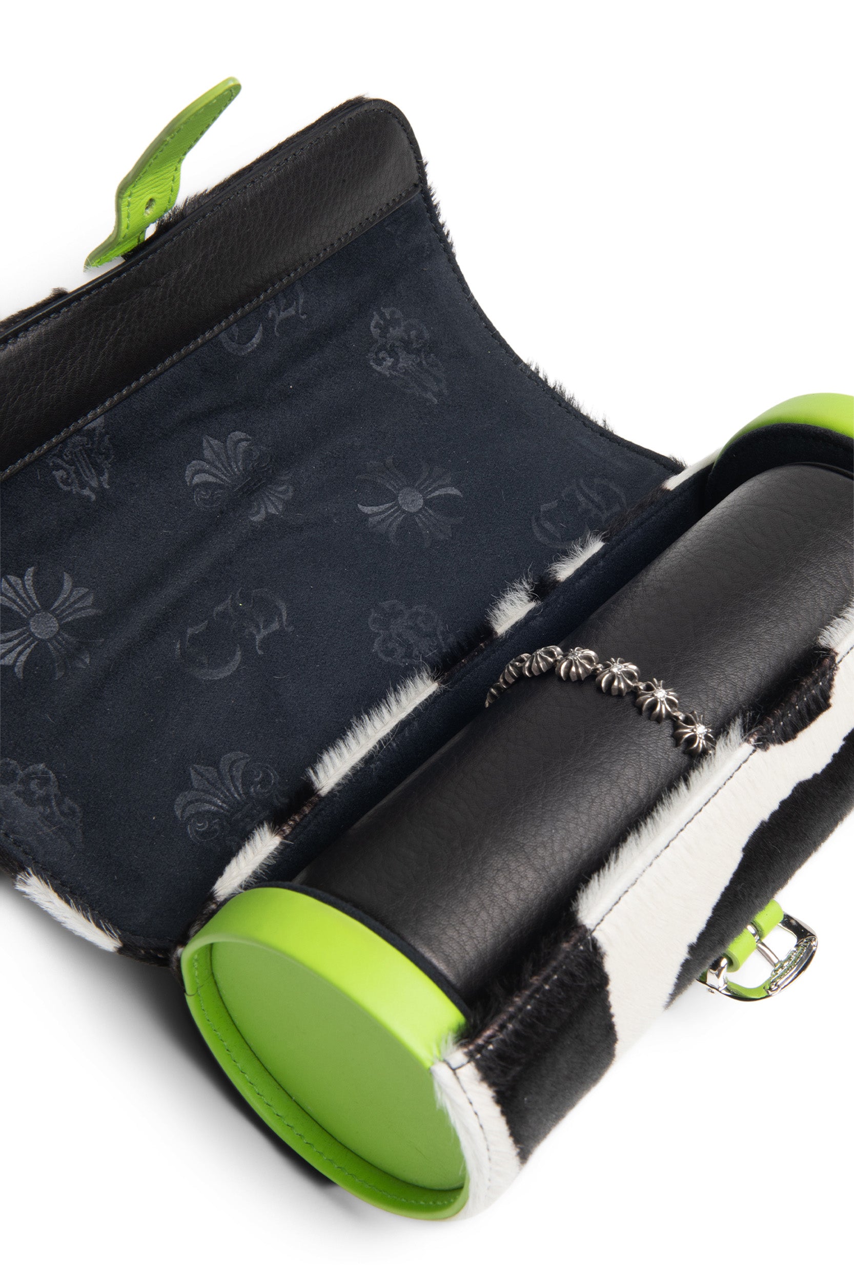 Chrome Hearts Cemetery Cross Patch Zebra Stripe Watch Roll - Xia Office
