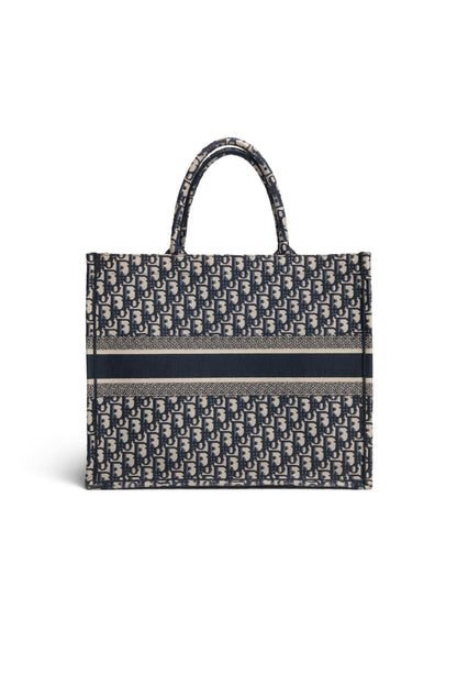 Dior Oblique Medium Book Tote Blue - Xia Office