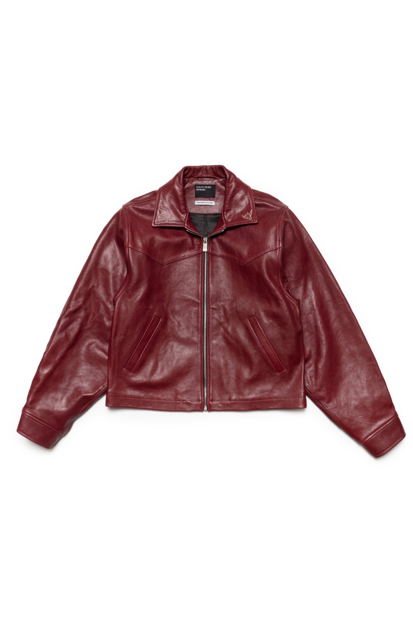 Enfants Riches Déprimés Burgundy Principe de l'Amour Western Leather Jacket - Xia Office