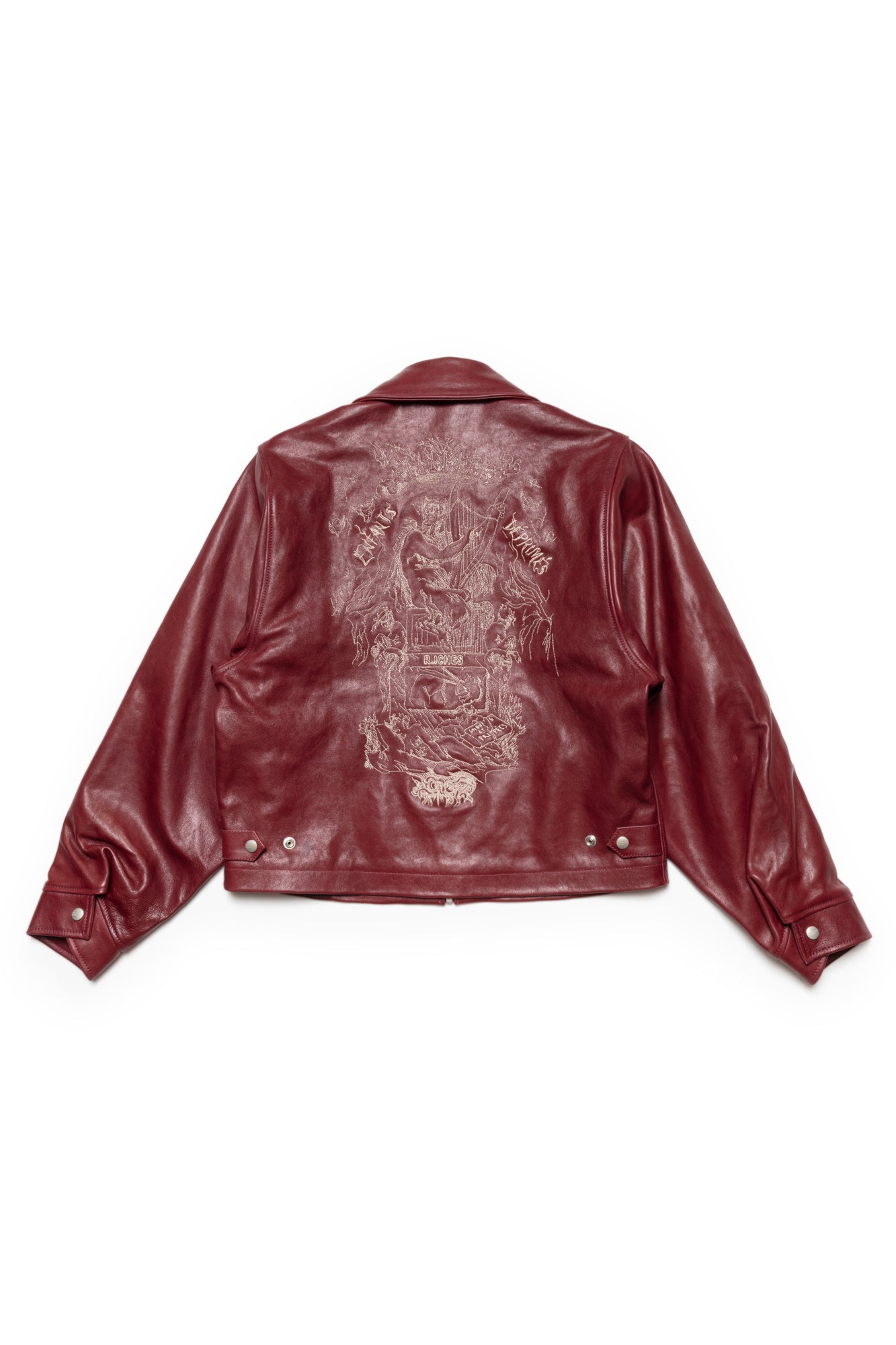 Enfants Riches Déprimés Burgundy Principe de l'Amour Western Leather Jacket - Xia Office