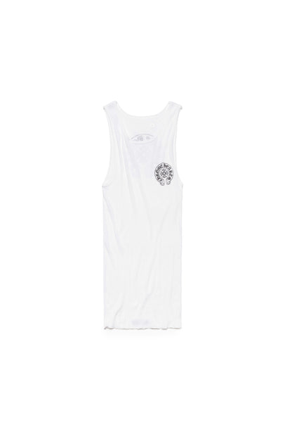 Chrome Hearts Horseshoe Logo White Tank Top/Dress - Xia Office