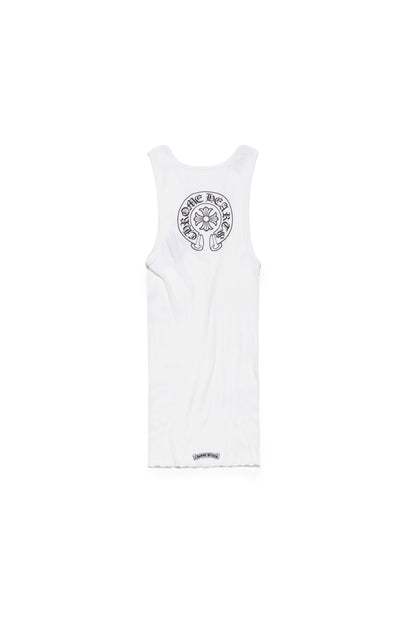 Chrome Hearts Horseshoe Logo White Tank Top/Dress - Xia Office