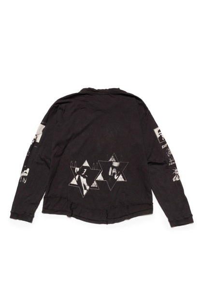 Enfants Riches Déprimés Eulogy Long Sleeve T-shirt in Faded Black - Xia Office