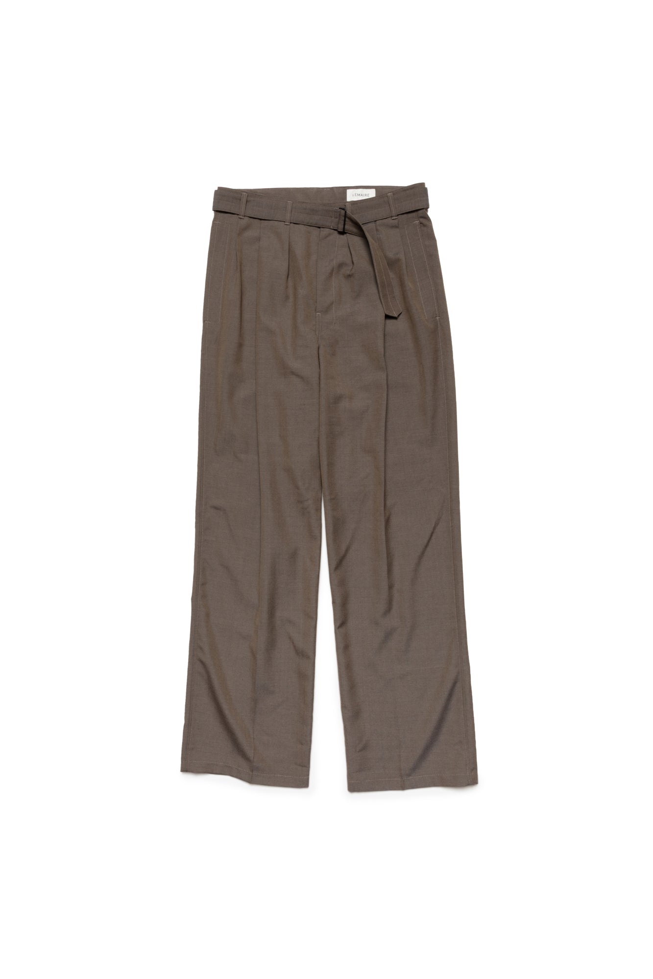 Lemaire Brown Belted Pleated Trousers - Xia Office