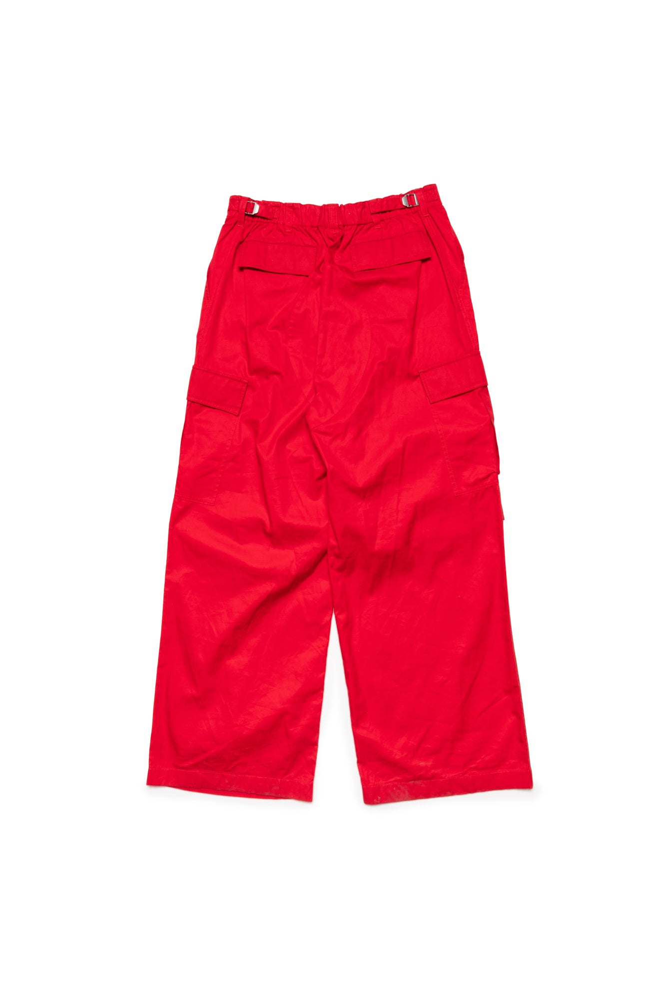 Balenciaga SS21 Oversized Red Soft Cargos - Xia Office