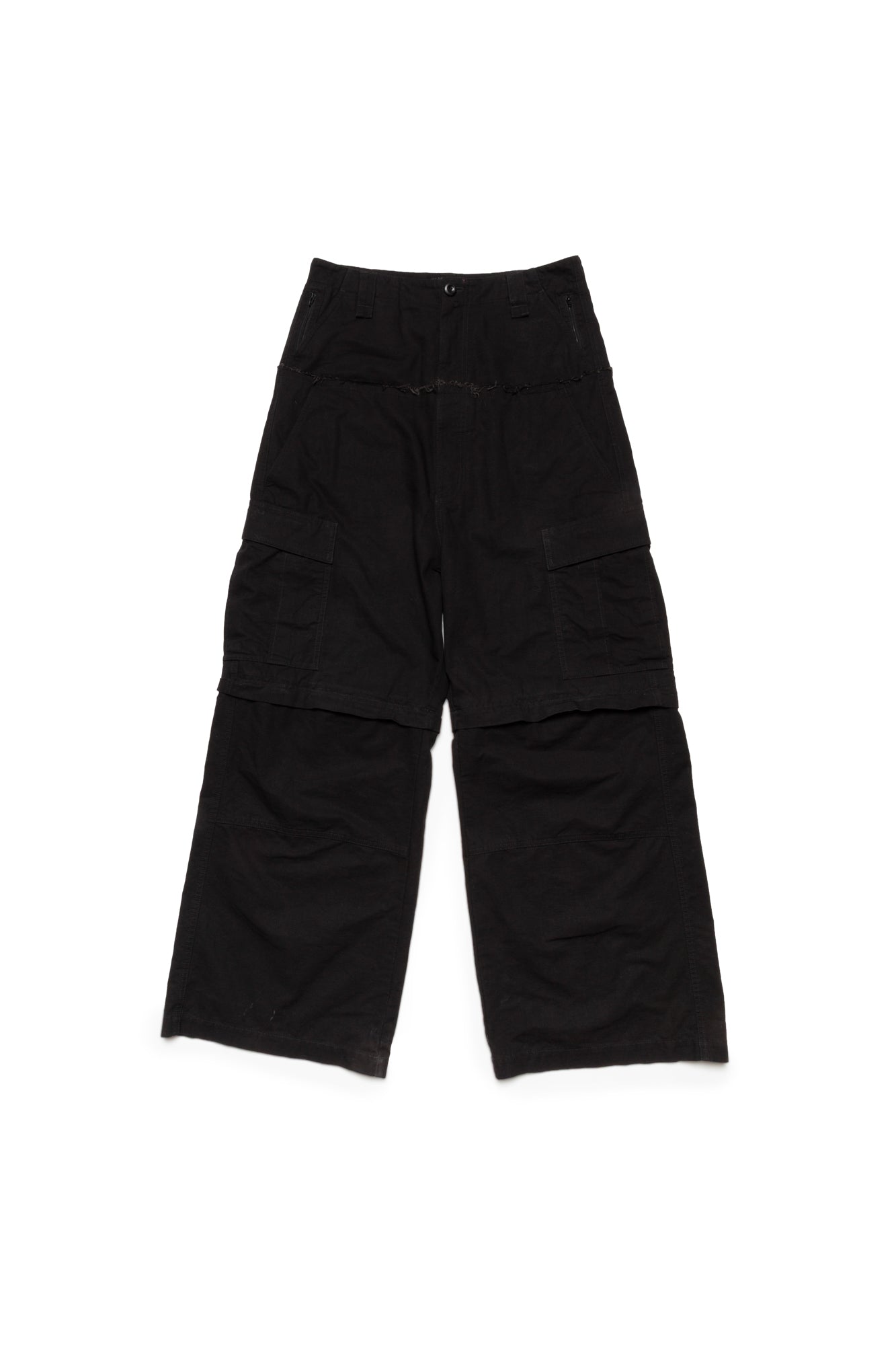 Balenciaga 2024 Black Cut-Up Cargo Pants - Xia Office