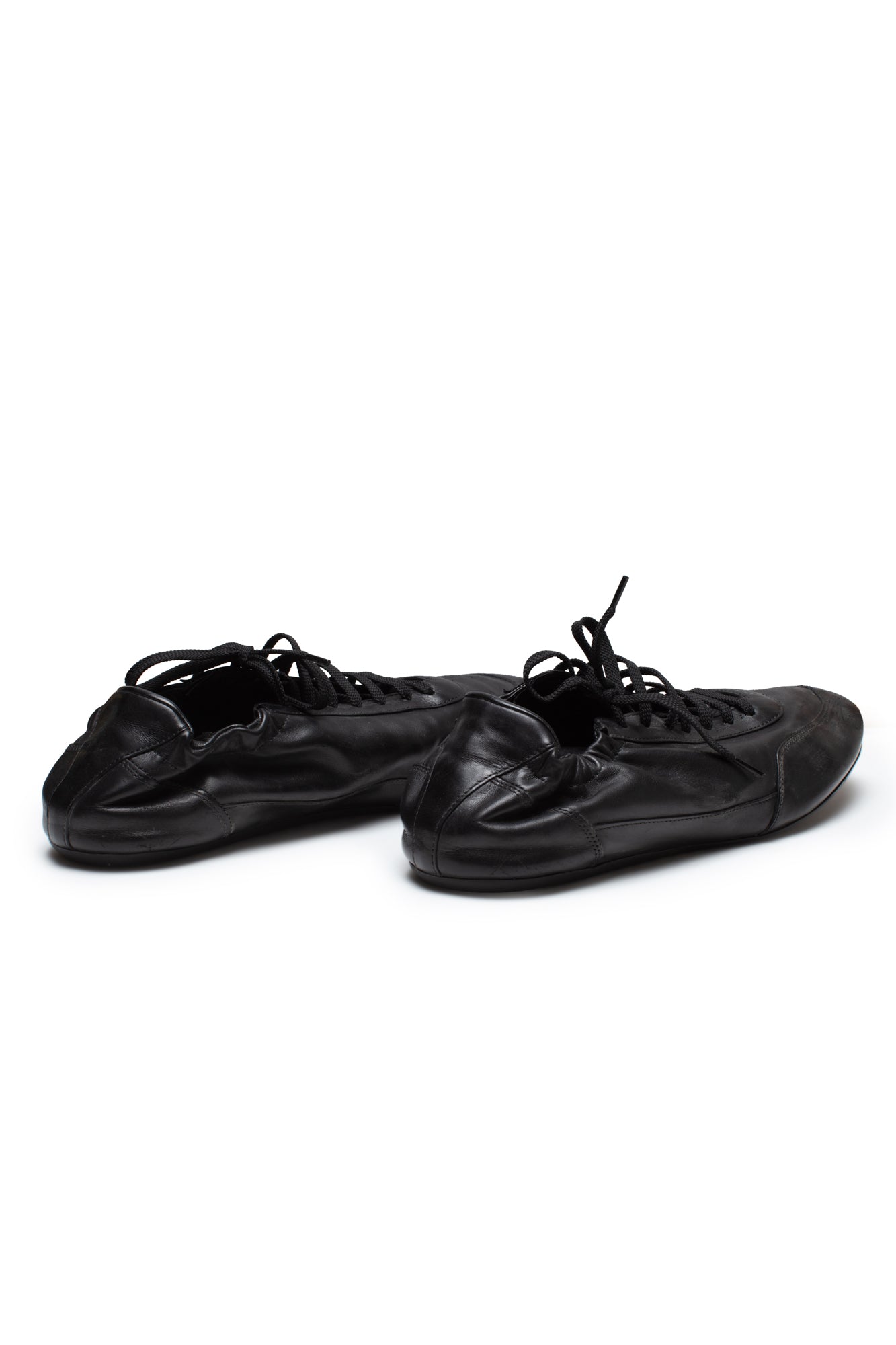 Prada Collapse Leather Sneakers - Xia Office