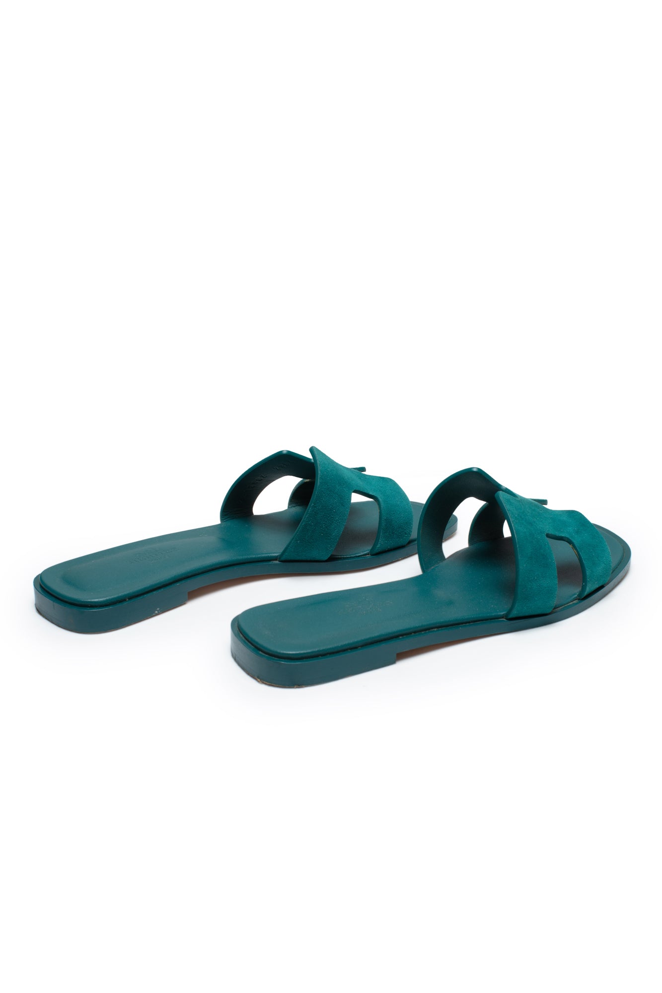 Hermès Oran Sandals Vert Oxford Suede Goatskin - Xia Office