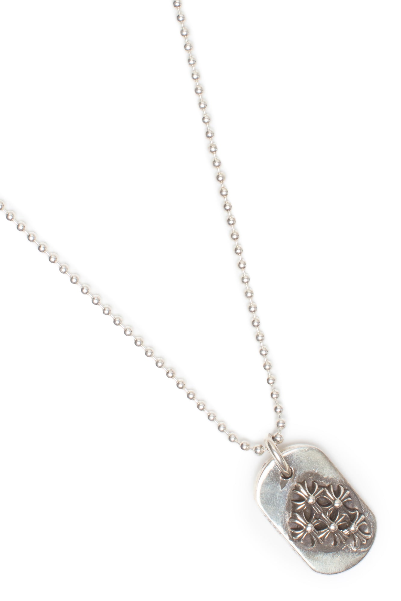 Chrome Hearts Raised Maltese Cross Dog Tag Necklace - Xia Office