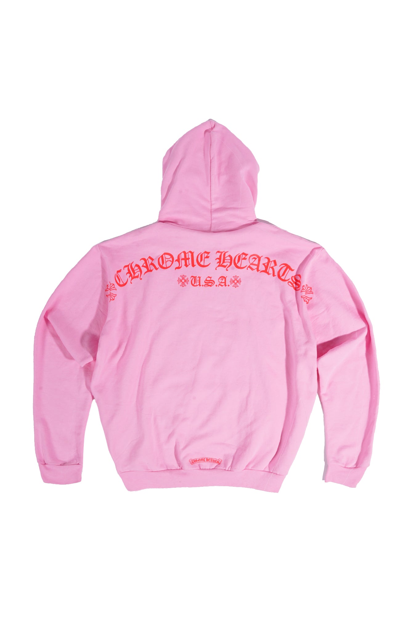 Chrome Hearts Pink & Red T-Bar Logo Hoodie - Xia Office