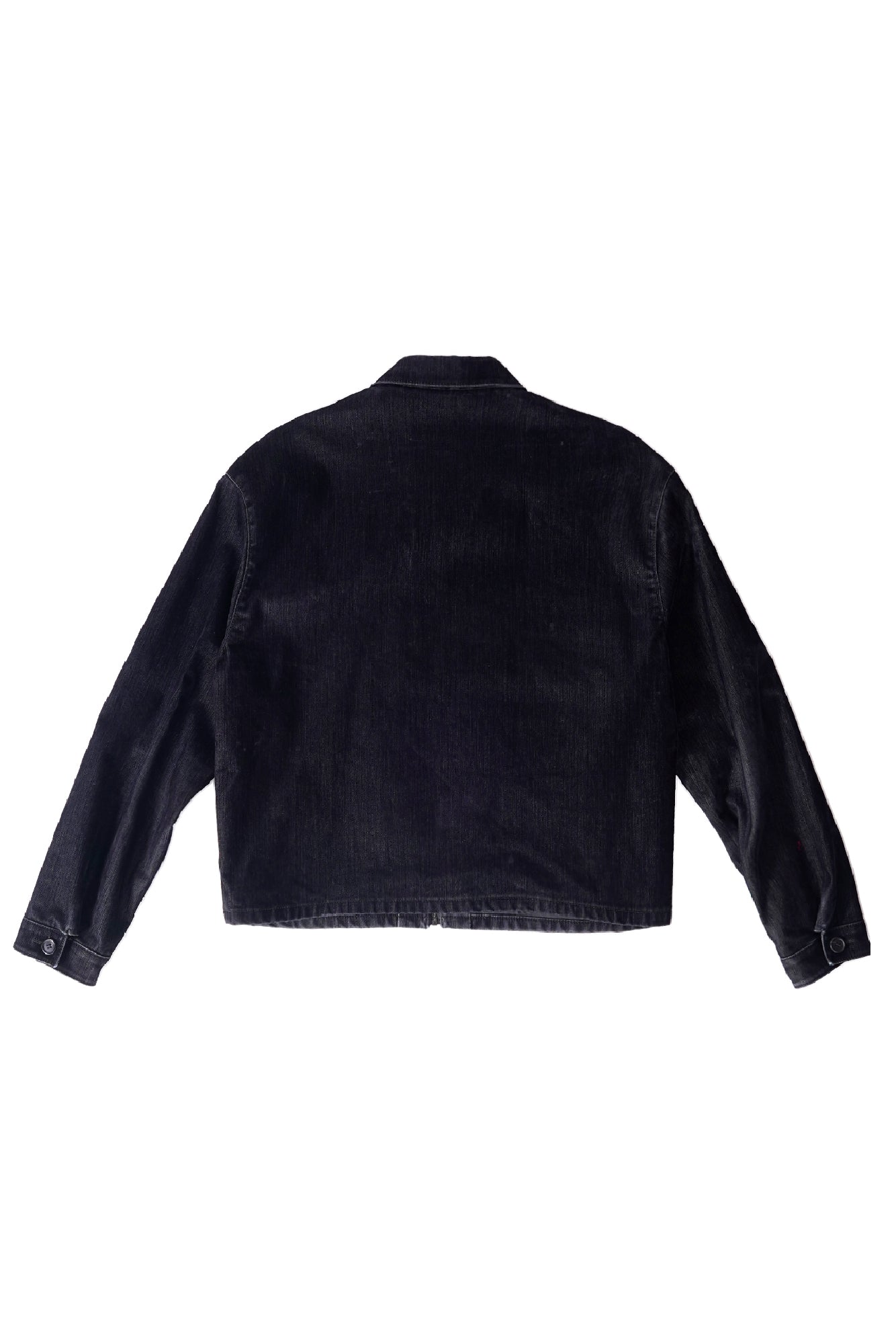 Prada Triangle Logo Black Velvet Workwear Jacket - Xia Office