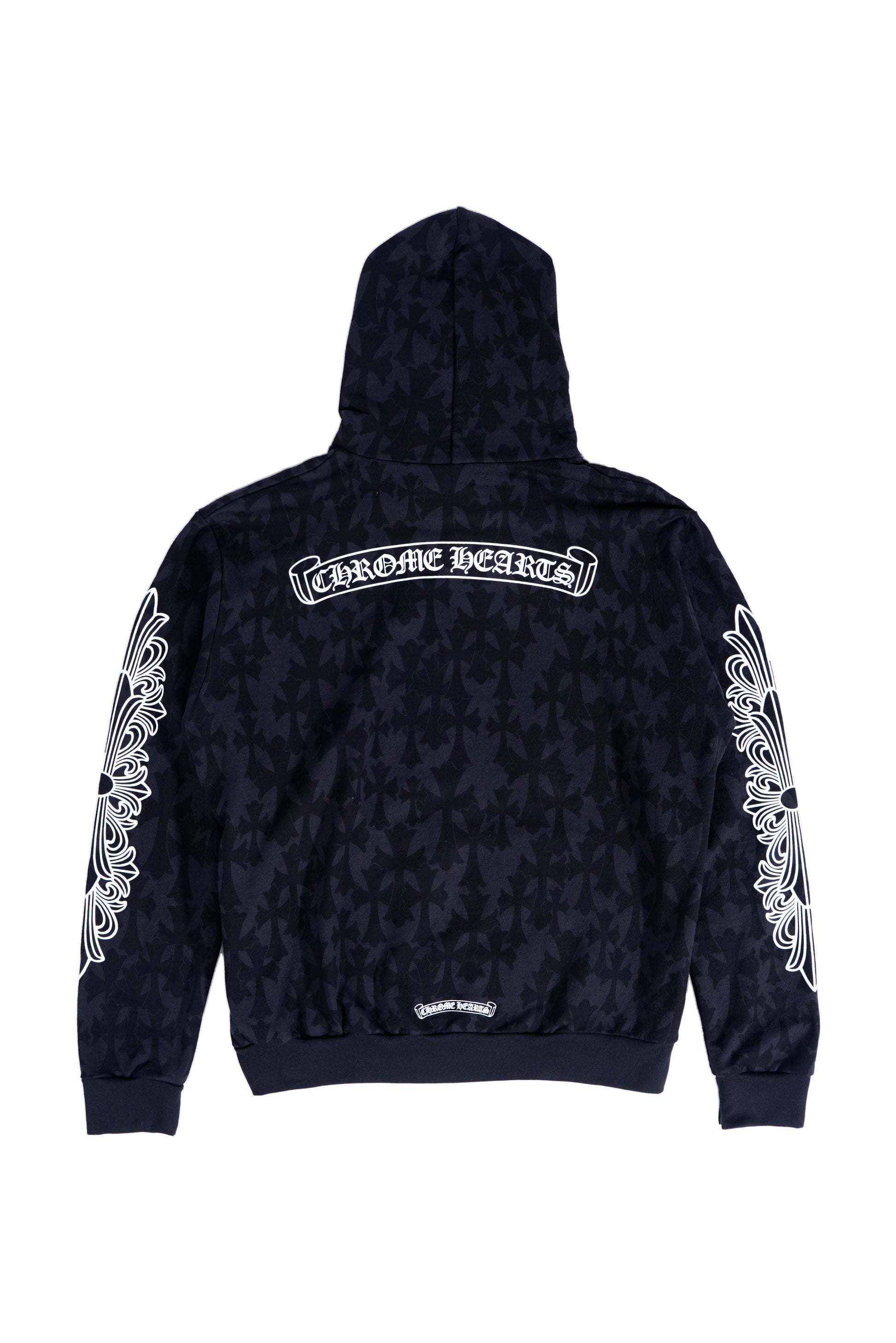 Chrome Hearts Plus Cross All Over Print Zip Up Hoodie - Xia Office