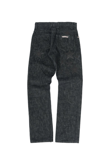 Chrome Hearts Black Star Patches Jeans - Xia Office