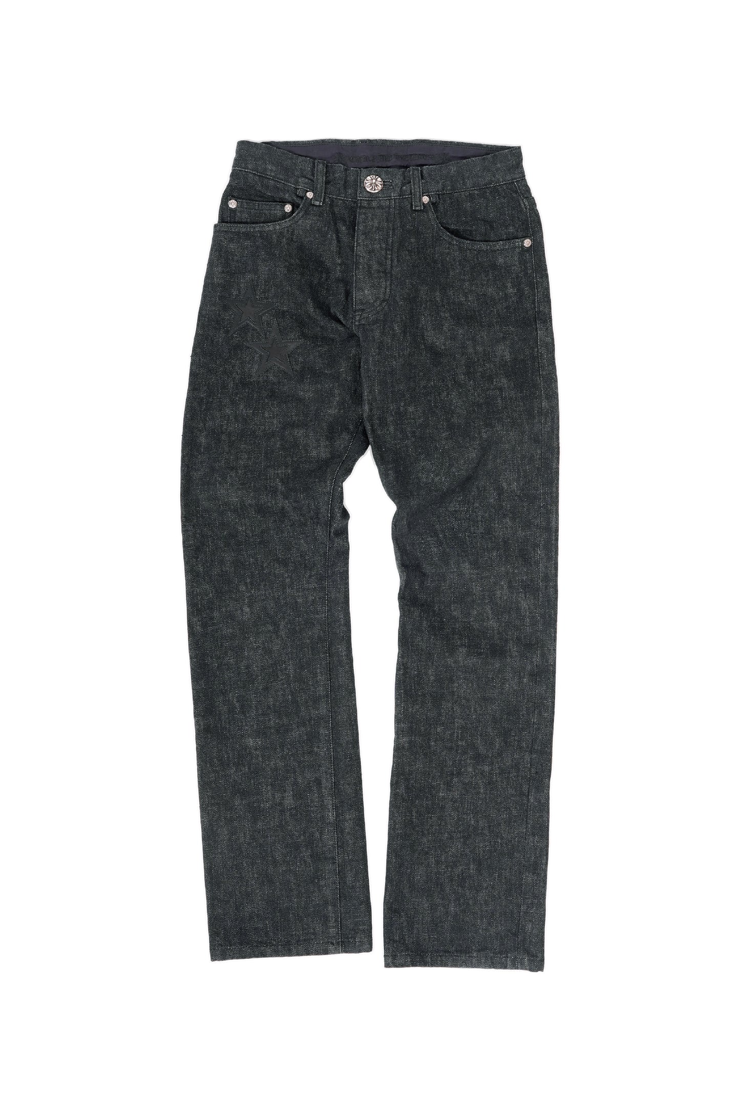 Chrome Hearts Black Star Patches Jeans - Xia Office