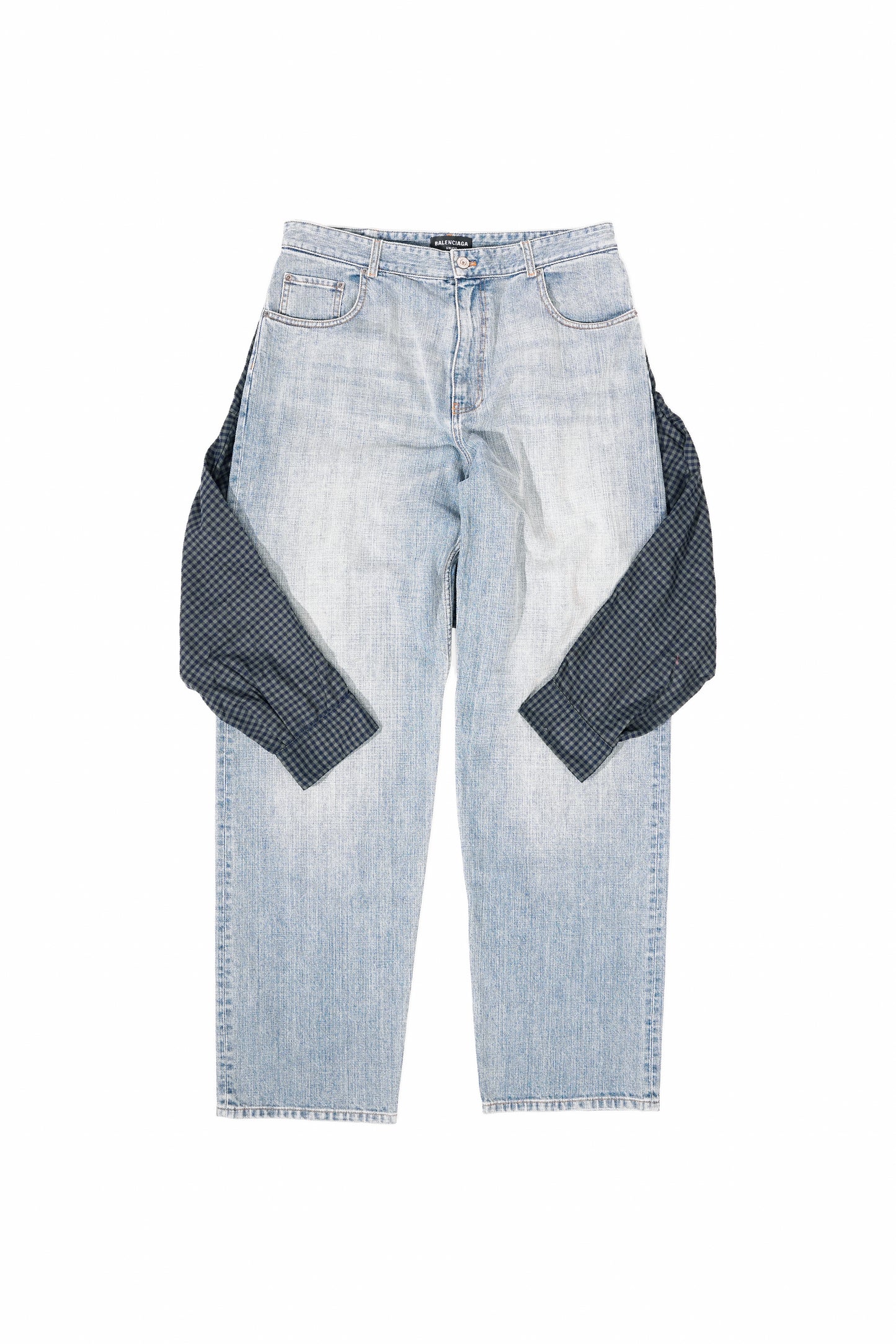 Balenciaga Hybrid Flannel Shirt Jeans - Xia Office