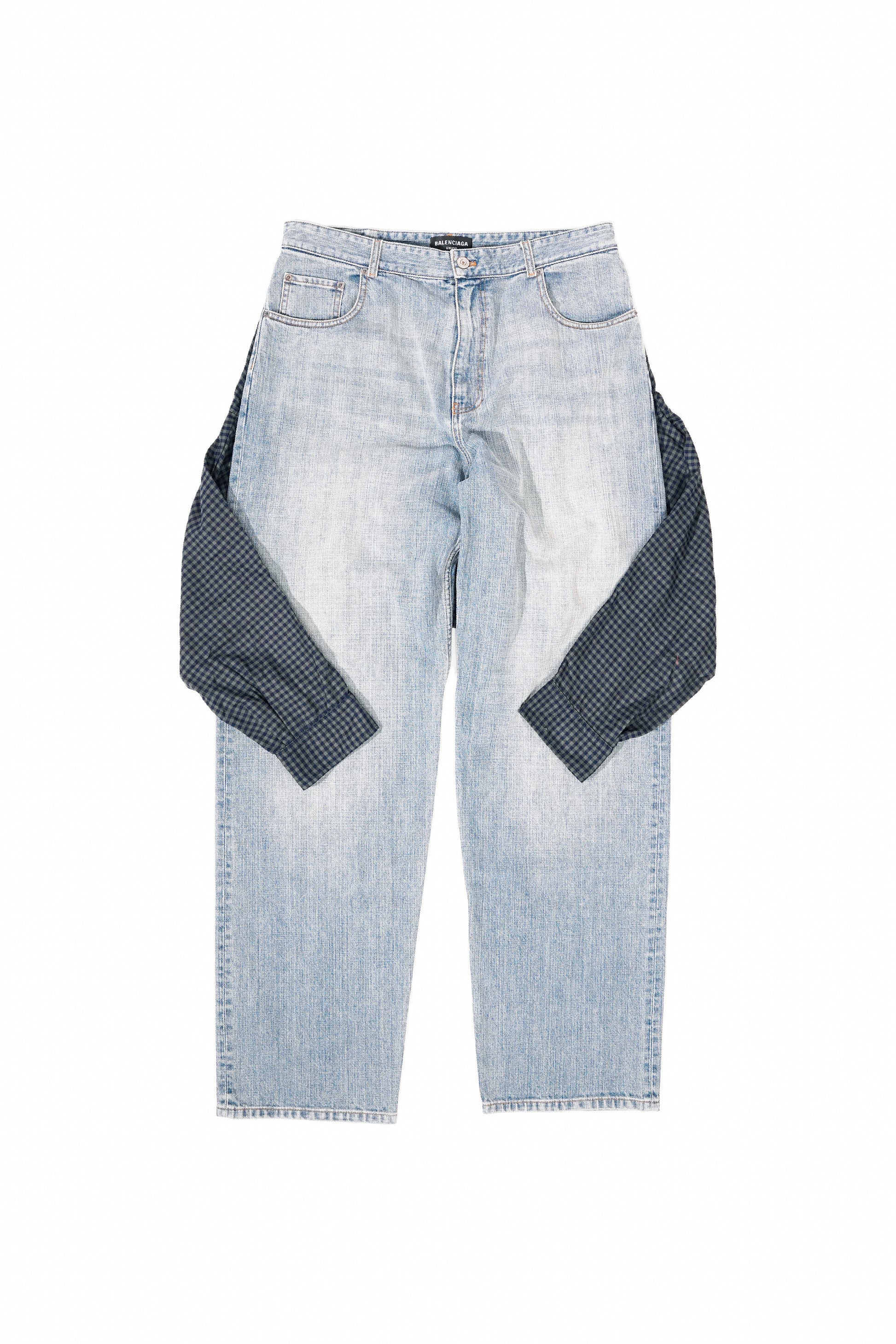 Balenciaga Hybrid Flannel Shirt Jeans - Xia Office