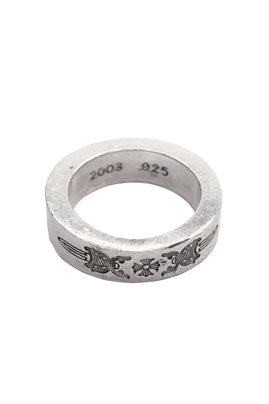 Chrome Hearts 6mm Silver Spacer Dagger Ring - Xia Office