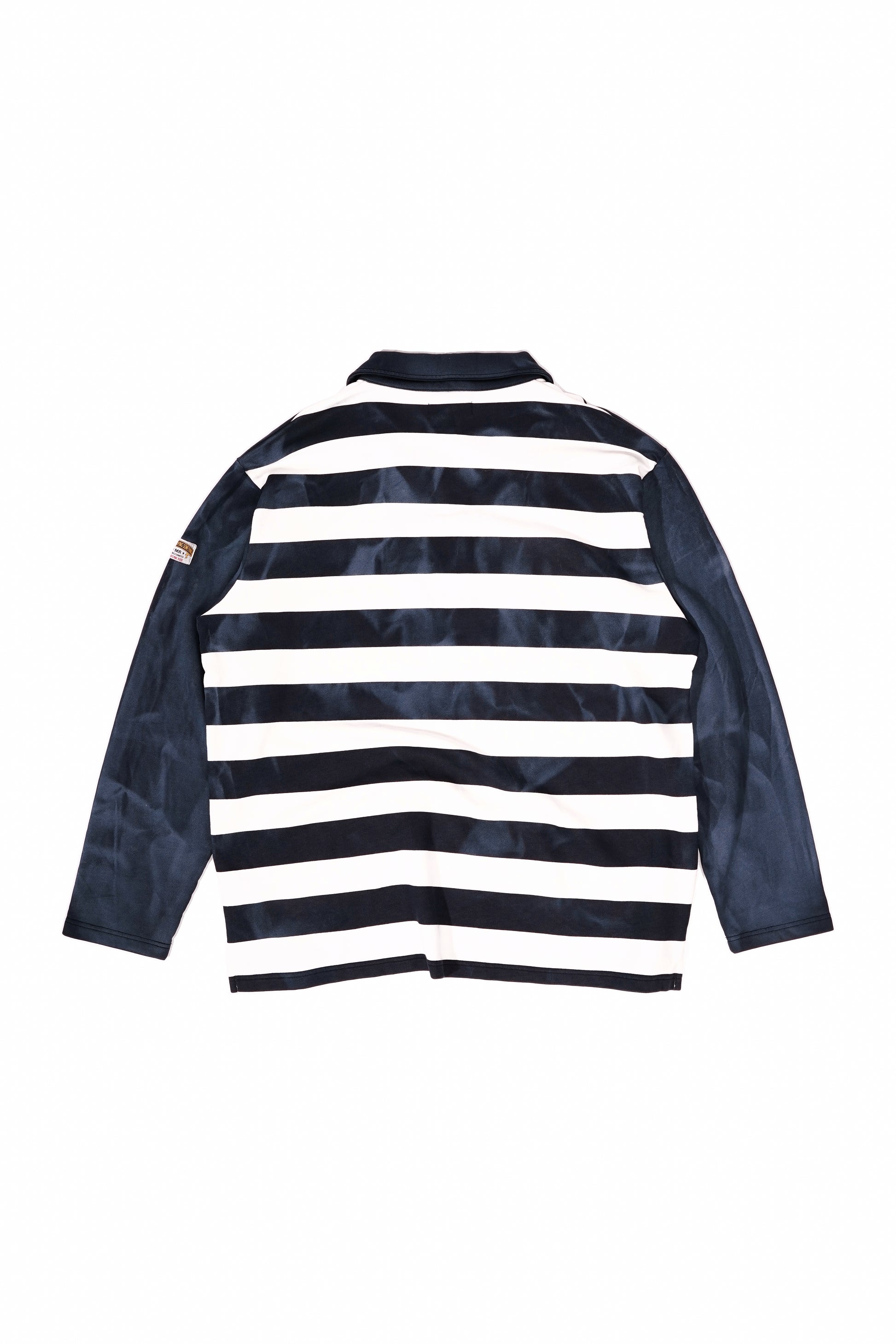 Martine Rose Oversized 1/4 Zip Striped Polo Sweatshirt - Xia Office