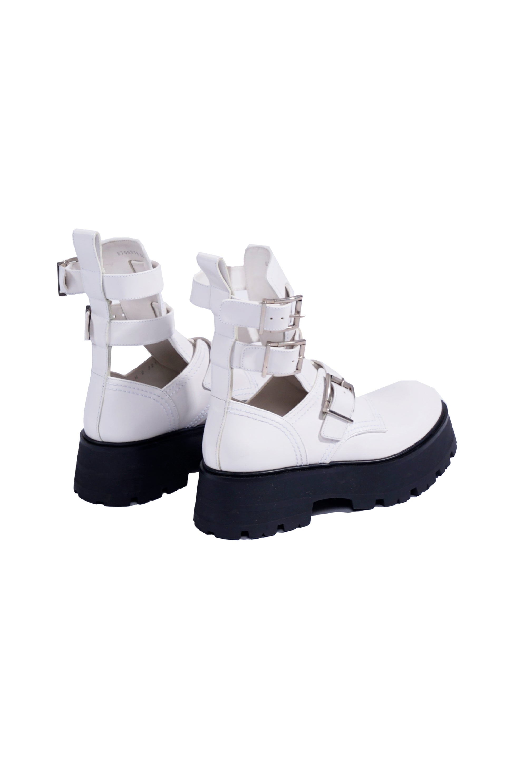 Alexander McQueen Leather Combat Boots - Xia Office
