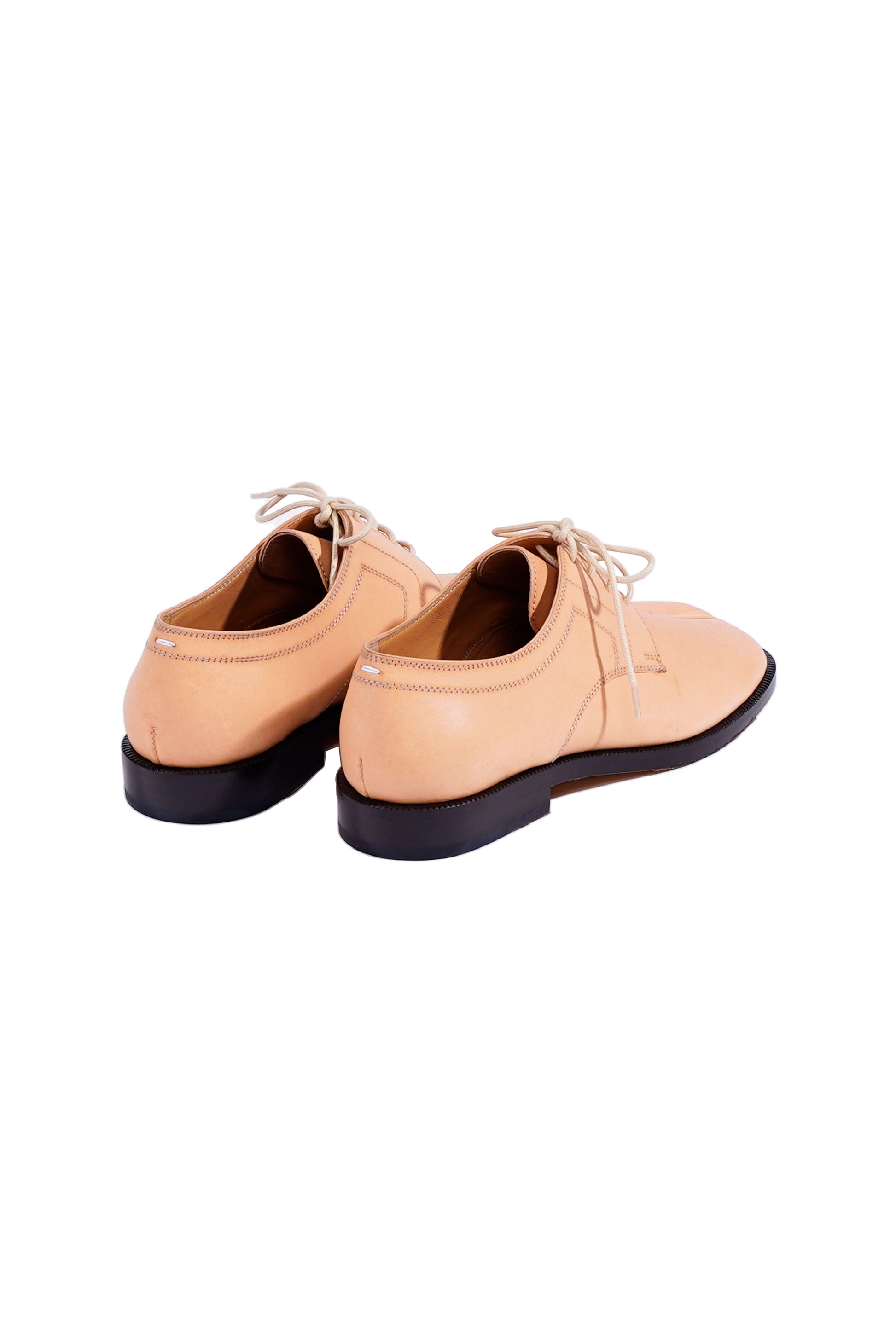Maison Margiela Tabi Leather Lace-up Derby Beige - Xia Office