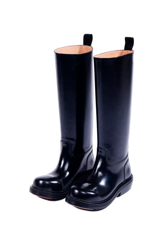 Bottega Veneta Leather Tall Fireman Boots - Xia Office