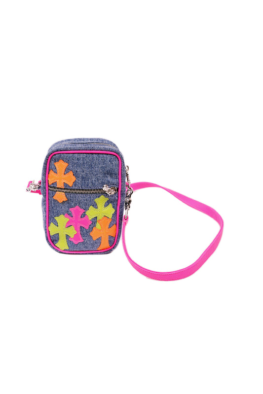 Chrome Hearts Multcolor Denim Cross Patch Taka Bag - Xia Office
